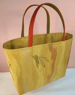 帯　うさぎ　うさぎ　トートバック　高級　帯リメイク　着物　帯締め　和柄