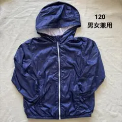 ユニクロ　ネイビー フード付き ナイロンジャケット　ジャンバー　男女兼用