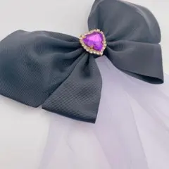 アルカナシャドウ　黒リボン　Lサイズ　ヘアクリップ　キュア　たんプリ　名探偵