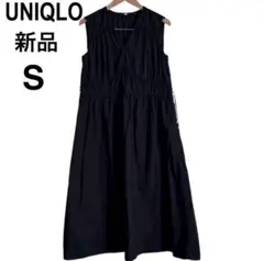 UNIQLO 黒 キャミワンピース S 新品