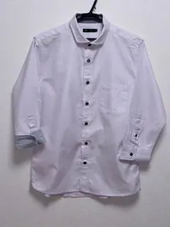 極美品 MEN’S MELROSE メンズメルローズ 薄紫 七分袖シャツのサムネイル