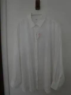新品タグ付き！ユニクロ　プレミアムリネンシャツ　　XL