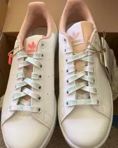 連休値下げ　adidas スタンスミス ホワイト ピンク23.5cm