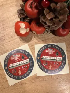 ディズニーリゾートライン クリスマスステッカー 2025年　２枚セット