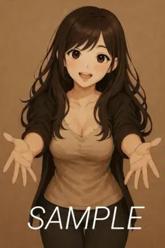 【A4/ai001】AIイラスト ポスター 美女 美少女 かわいい アニメ