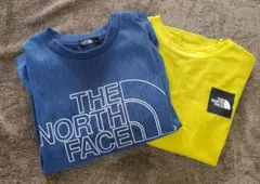 THE NORTH FACE デニムブルー ＆黄色 ロンT