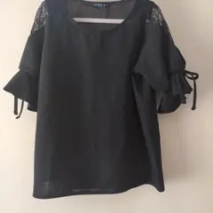 INGNI　ブラック 袖レース トップス Mサイズ