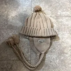 MINNETONKA ベージュ ニット帽 耳あて付き