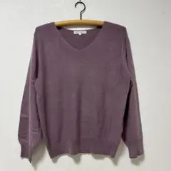 grove グローブ　レディース　ニット　パープル　Lサイズ