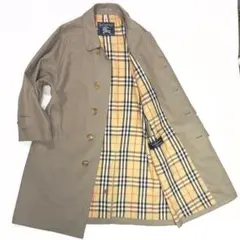バーバリーズ タスマニア ウール100% ステンカラーコート M相当 ベージュ