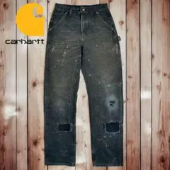 10M289◯Carhartt フェード BLK ボロ Wニー ペインターパンツ