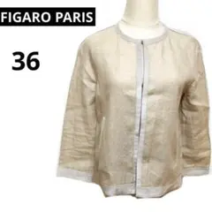 FIGARO PARIS　リネン混　薄手ノーカラジャケット　日本製　ベイクルーズ