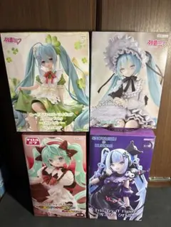 初音ミク　フィギュア　4点　セット　クローバー　ヴィンテージドール　雪ミク　など