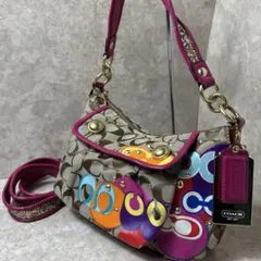 COACH poppy 2way bag y2k コーチ バッグ ポピー ピンク