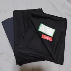 スレキ生地　ハギレ 黒 紺