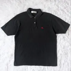 バーバリーズ 半袖ポロシャツ Mサイズ ブラック ヴィンテージ イギリス製