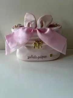 【新品】gelato pique バニティポーチ ピンク リボン　ピンクのサムネイル