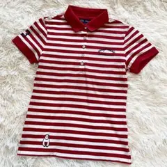 23区ゴルフ　半袖ポロシャツ　ボーダー　ポリエステル　M