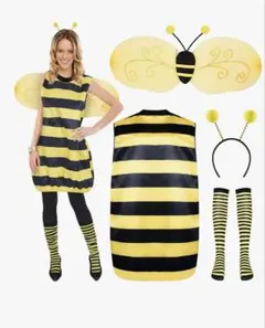 蜂のコスチュームセット(羽・靴下カチューシャのみ)