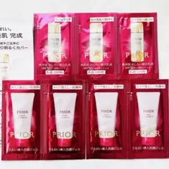 プリオール 高保湿おしろい美白乳液＆うるおい導入洗顔ジェル サンプルセット7点のサムネイル