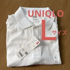 【新品】UNIQLO エアリズムコットンカノコポロシャツ ホワイト L