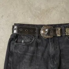 ウエスタンベルト archive Swag y2k クロコダイル調 黒 ブラック
