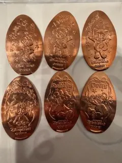 東京ディズニーシー スーベニアメダル ダッフィーアンドフレンズ　メダル　6枚