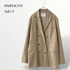SIMPLICITE／ダブルブレスト テーラードジャケット ゴールド金具のサムネイル