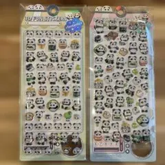 ボンボンドロップシール 海外製 アニマル パンダ 2点セット