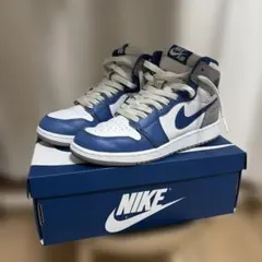 ナイキ エアジョーダン1 ハイカット青白23.5cm NIKEスニーカー