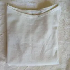 太番手ボートネック長袖Ｔシャツ　　生成 コットン 長袖トップス　無印良品