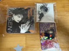 呪術廻戦　伏黒恵　アートコースター　ホロクリアカード　ダイソーキーホルダー