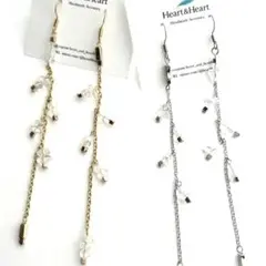 水晶ロングピアス