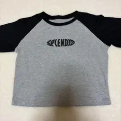 クロップド丈長袖Tシャツ