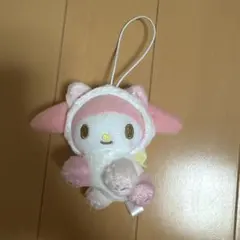 マイメロディ 猫耳 ぬいぐるみマスコット ストラップ