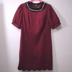 新品 ペイトンプレイス ワンピース 赤 パーティ リボン