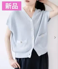 新品 le coeur blanc ペーパーヤーンニットベスト 38のサムネイル