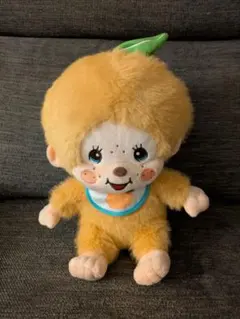 モンチッチフルーツ Lぬいぐるみ オレンジ スタイ付き