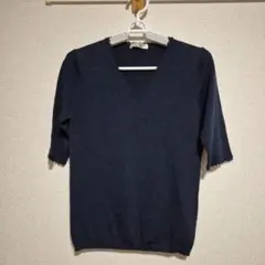 NICE CLAUP Co.,LTD. 半袖ニット ブラック