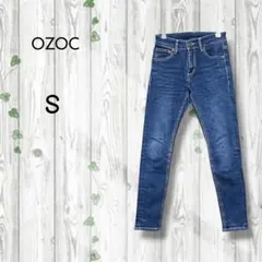 オゾック　OZOC　スキニーデニムパンツ　ウエストゴム　ストレッチ　青のサムネイル