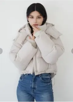 【新品未使用・タグ付き！】マルチWAYショ―トダウンコ―ト　フード付き