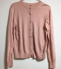 UNIQLO UVカットクルーネックカーディガン（長袖）ピンク