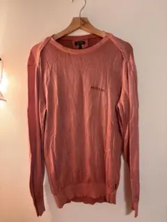 ARMANI JEANS アルマーニジーンズ 薄手ニット XL サーモンピンクのサムネイル