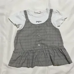 ★お買い得★子供服 女の子 チェック Tシャツ 130 小学校低学年向け