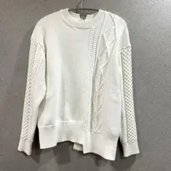 NUMERALS］ ニット切り替えスウェットホワイトメンズM - メルカリ