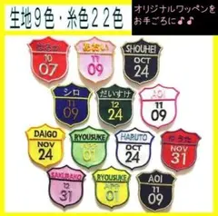 エンブレム風 お名前ワッペン アイロンワッペン 刺しゅう オーダーメイド