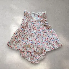 PETIT BATEAU プチバトー ガーゼ セットアップ 花柄 74cmのサムネイル