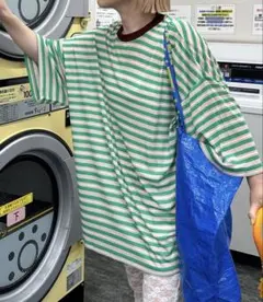 Alley Tokyo マルチボーダー BIG T オーバーサイズ 半袖のサムネイル