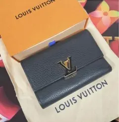 ルイヴィトン ポルトフォイユ カプシーヌ コンパクト 財布 ブラック ピンク