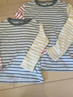 UNIQLO　ストライプ柄長袖カットソー2枚セット